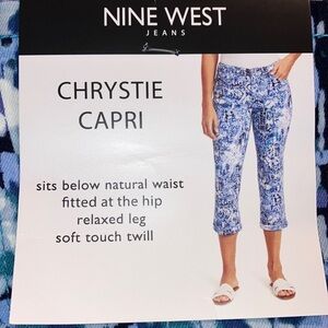 NWT Nine West Chrystie Capri